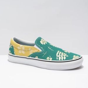 NEW Mens Vans Skate Slip-On Aloha Marine & Gold Skate Shoe: size 6